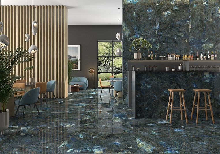 Плитка керамогранит Geotiles Labradorite Blue 120x120 Super Polished (1,44.кв.м.) под камень