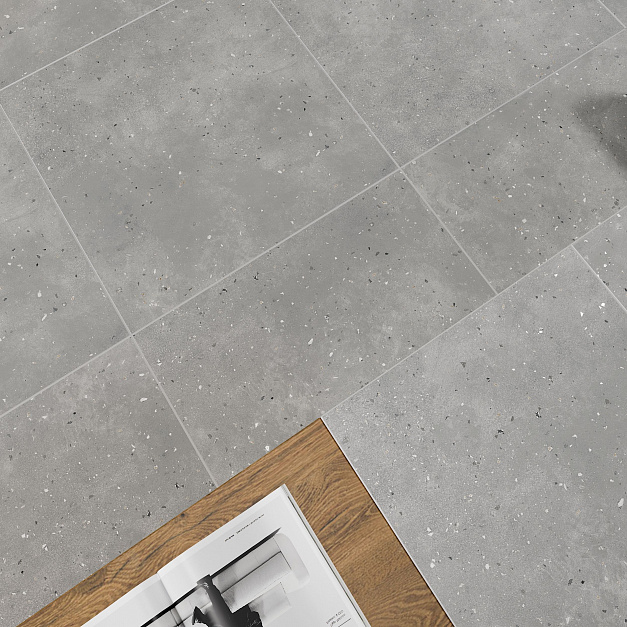 Плитка керамогранит Grasaro Granella Grey G-42 MR 600x600x9 (1,80 кв.м.) под бетон