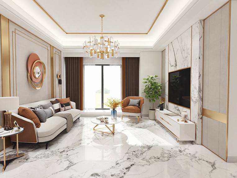 Интерьерные фото коллекции Bianco Gold